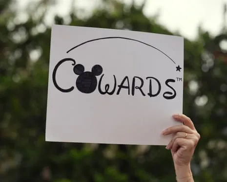 Hundreds Demonstrate Outside Disney HQ Concerning ‘Authoritarian’ Jimmy Kimmel Cancellation